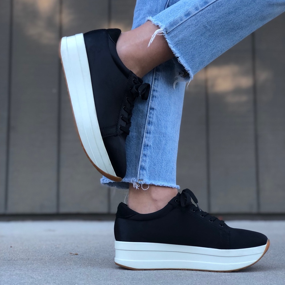perfect for spring and summer Vagabond Sateen Wedge Sneakers.